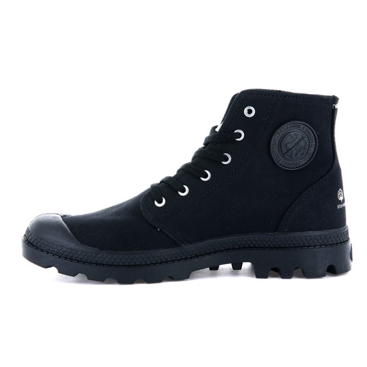 Dámské Boty Palladium Pampa Hi Organic II Černé | CZ UVB-59C